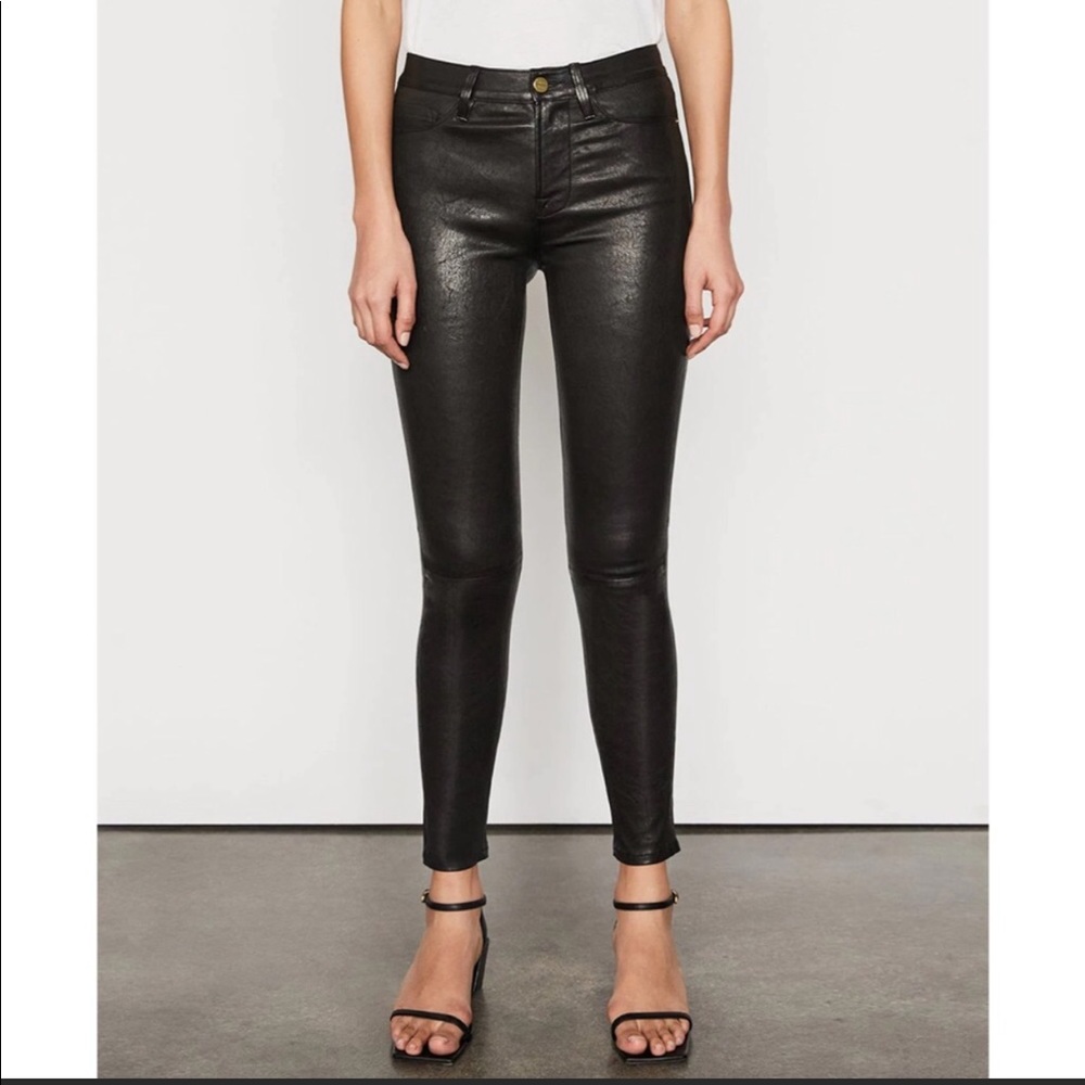 Frame Le High Skinny leather pants size 31